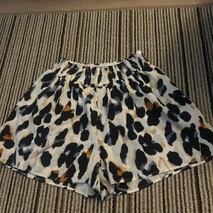 High Waist Leopard Print Women's Shorts
